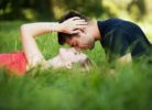 romantic man and woman in field interpersonal closeness