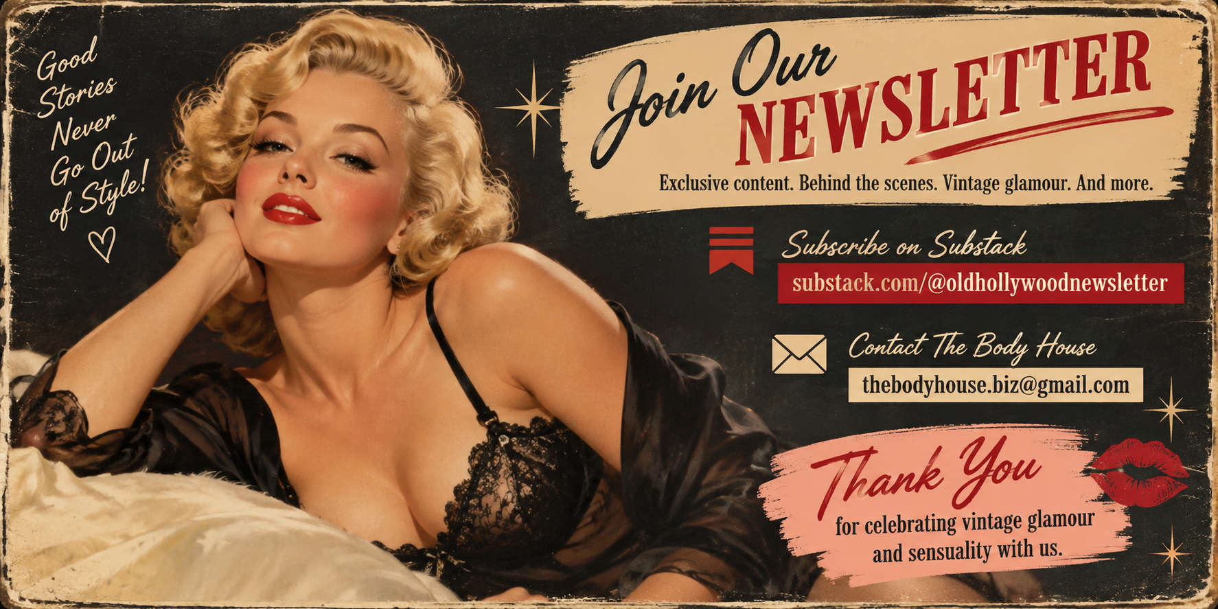Exit Ad, newsletter, substack, get the news, old hollywood news, subscribe